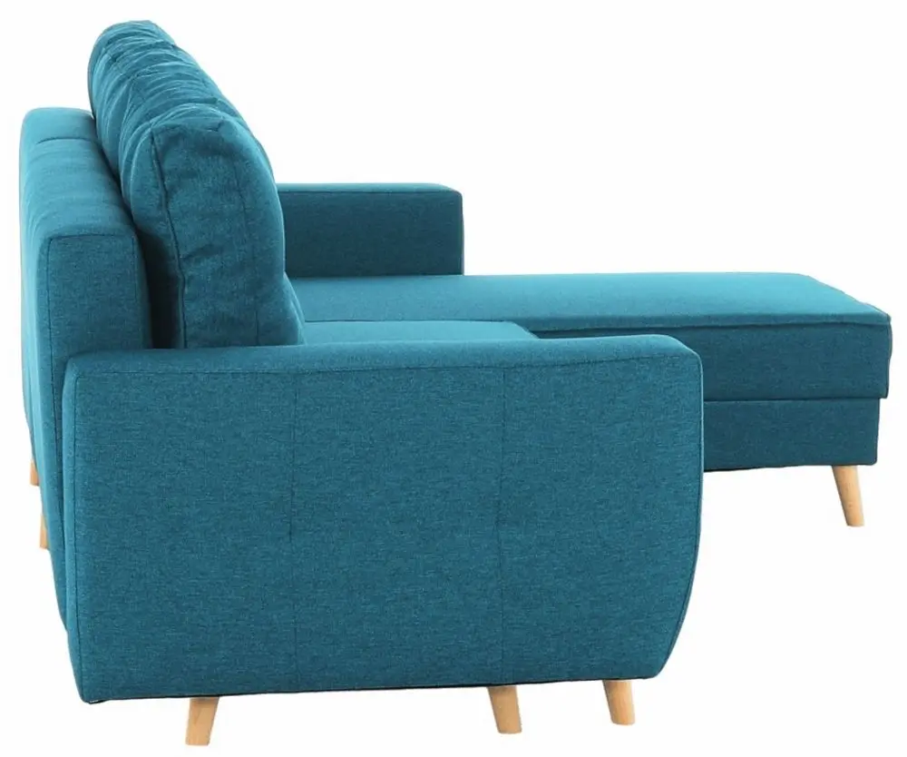Canapea de colt extensibila Mobhaus Vincent (Turquoise) - 11