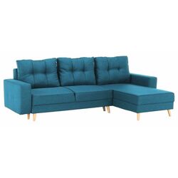 Canapea de colt extensibila Mobhaus Vincent (Turquoise)