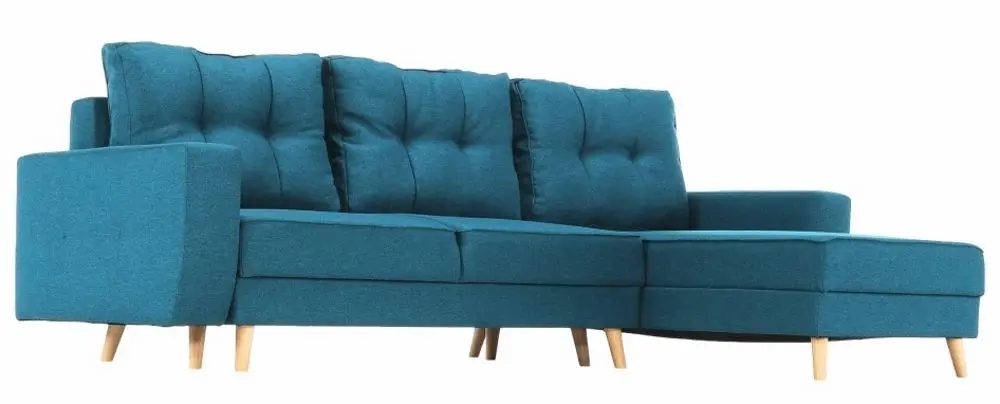 Canapea de colt extensibila Mobhaus Vincent (Turquoise) - 5