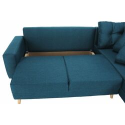 Canapea de colt extensibila Mobhaus Vincent (Turquoise) Thumb