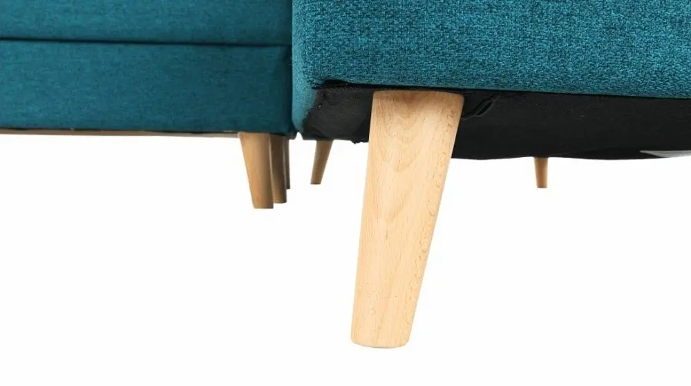 Canapea de colt extensibila Mobhaus Vincent (Turquoise) - 3