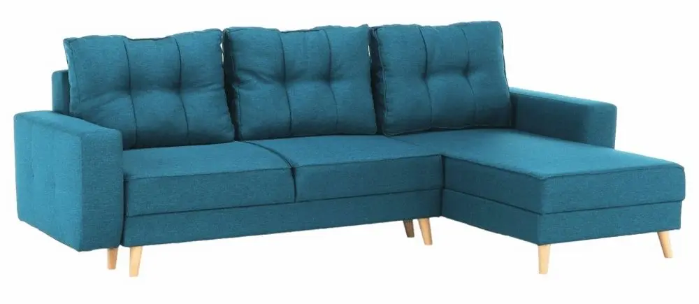 Canapea de colt extensibila Mobhaus Vincent (Turquoise)