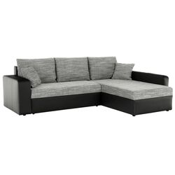 Canapea de colt extensibila Mobhaus Viper (Black/Gray)