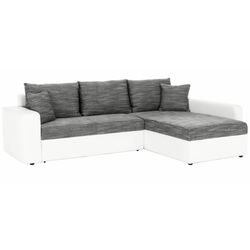 Canapea de colt extensibila Mobhaus Viper (White/Gray)