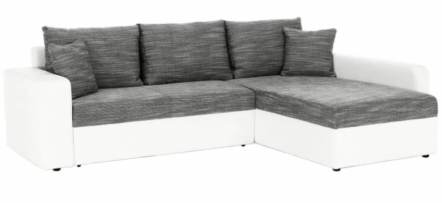 Canapea de colt extensibila Mobhaus Viper (White/Gray)