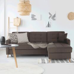 Canapea de colt extensibila Mobhaus Visby (Brown) Thumb