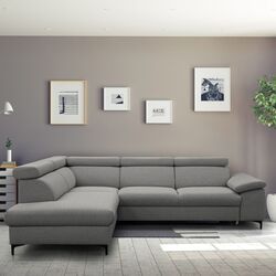 Canapea de colt extensibila Mobhaus Zachary Roh Left (Gray)