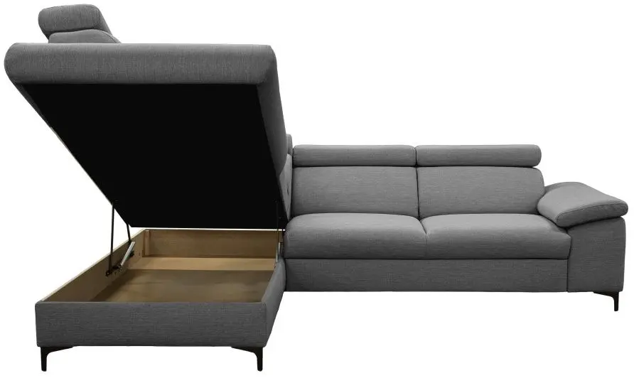 Canapea de colt extensibila Mobhaus Zachary Roh Left (Gray) - 4