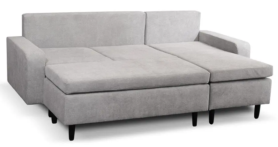 Canapea de colt cu bancheta Mobhaus Kelly Left (Light Gray) - 5