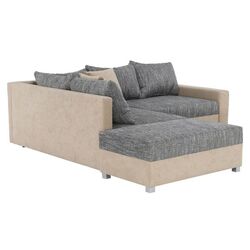 Canapea de colt cu puf Mobhaus Ida New Left (Beige/Gray) Thumb