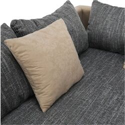 Canapea de colt cu puf Mobhaus Ida New Left (Beige/Gray) Thumb