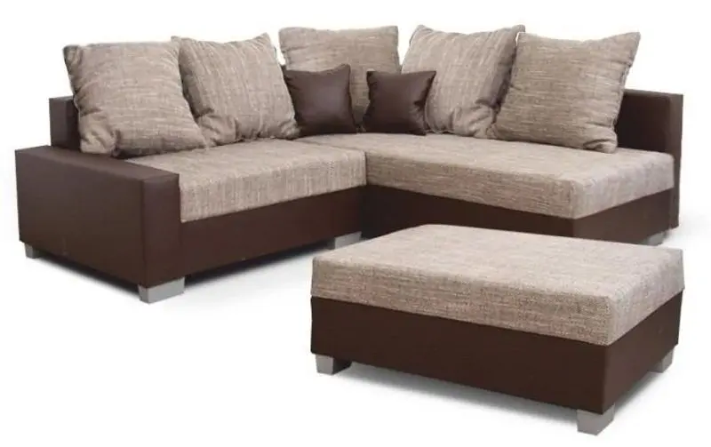 Canapea de colt cu puf Mobhaus Ida New Left (Brown) - 2