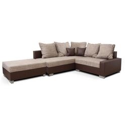 Canapea de colt cu puf Mobhaus Ida New Left (Brown)