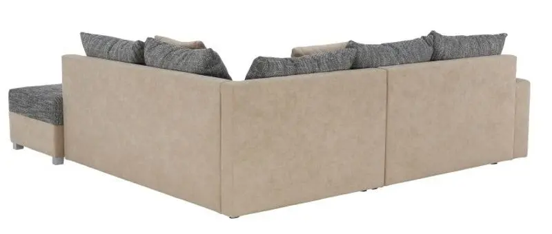 Диван угловой с пуфом Mobhaus Ida New Right (Beige/Gray) - 2