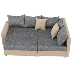 Диван угловой с пуфом Mobhaus Ida New Right (Beige/Gray) Thumb