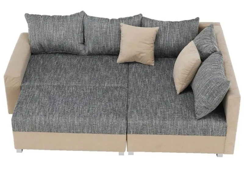 Диван угловой с пуфом Mobhaus Ida New Right (Beige/Gray) - 7