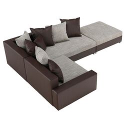 Canapea de colt cu puf Mobhaus Petrana New Right (Brown) Thumb