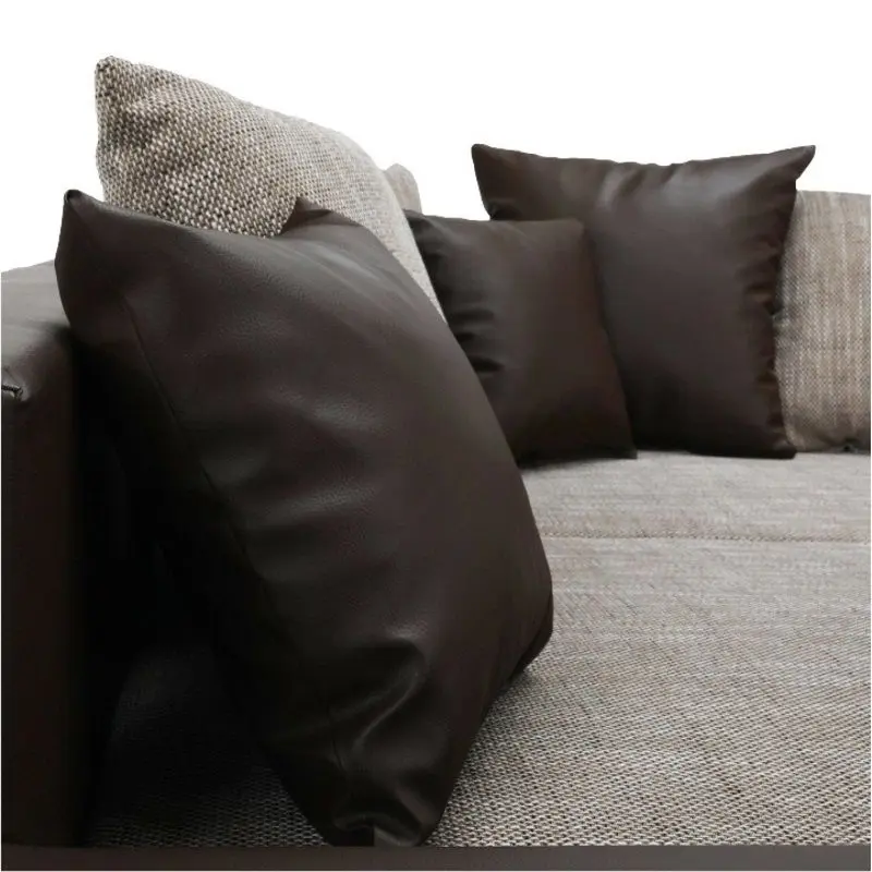 Canapea de colt cu puf Mobhaus Petrana New Right (Brown) - 8