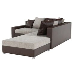 Canapea de colt cu puf Mobhaus Petrana New Right (Brown) Thumb