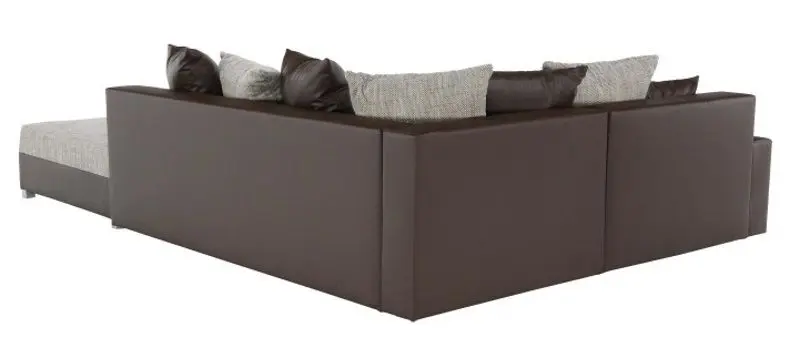 Canapea de colt cu puf Mobhaus Petrana New Right (Brown) - 6