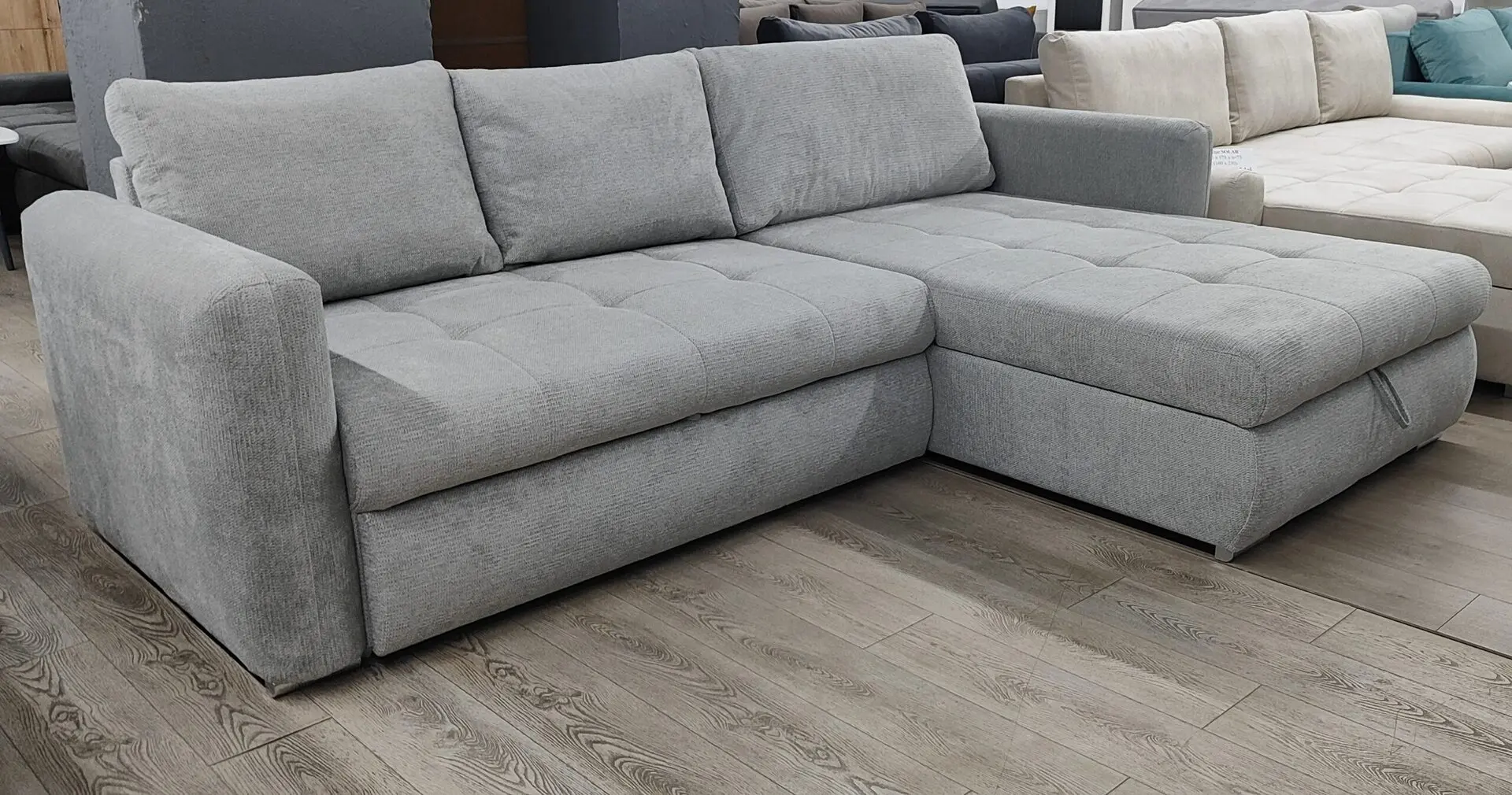 Canapea de colt Mobiland Grande Aragon 83 (Grey)
