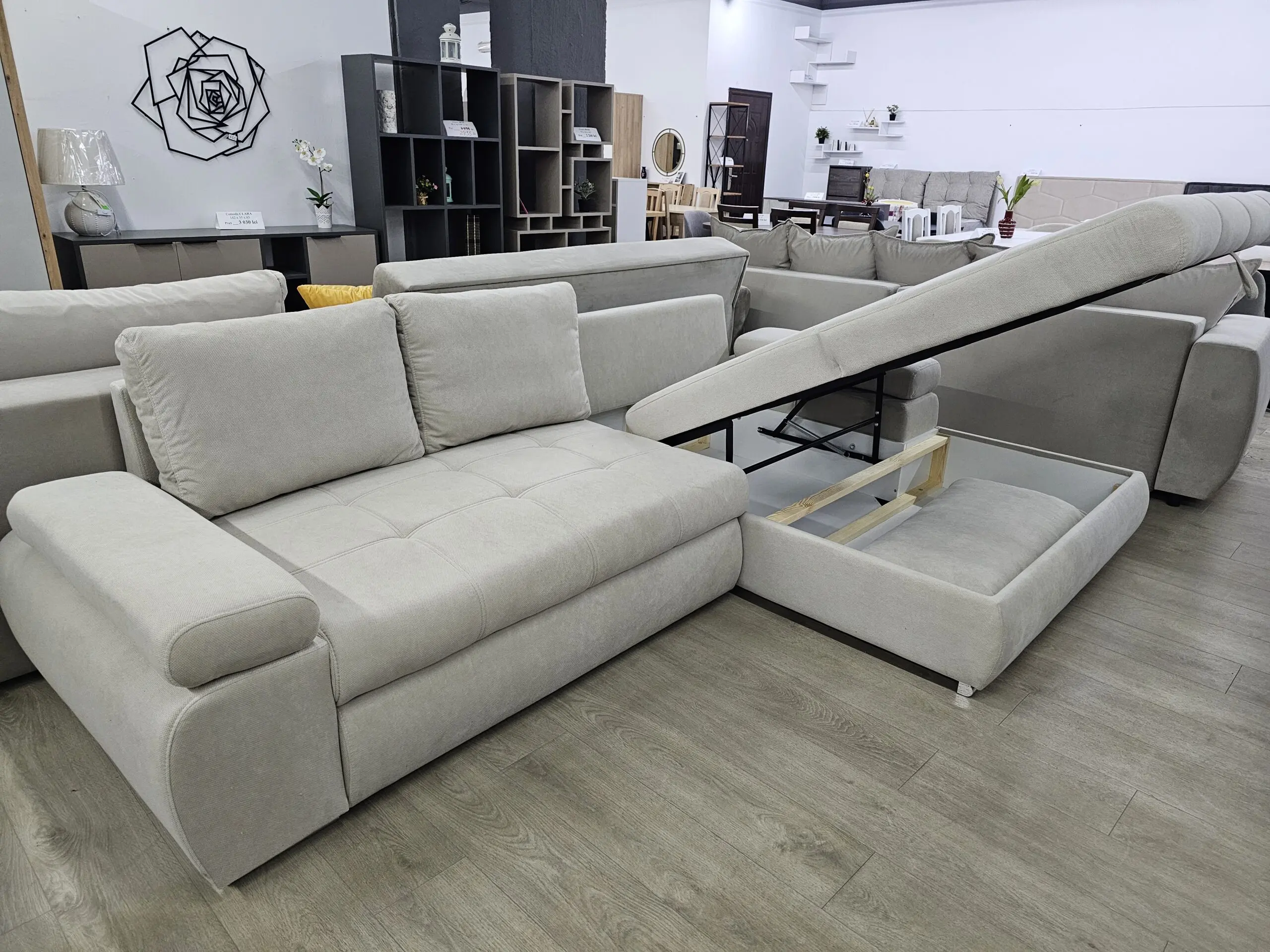 Диван угловой Mobiland Inferno Pretty 03 (Light Beige) - 3
