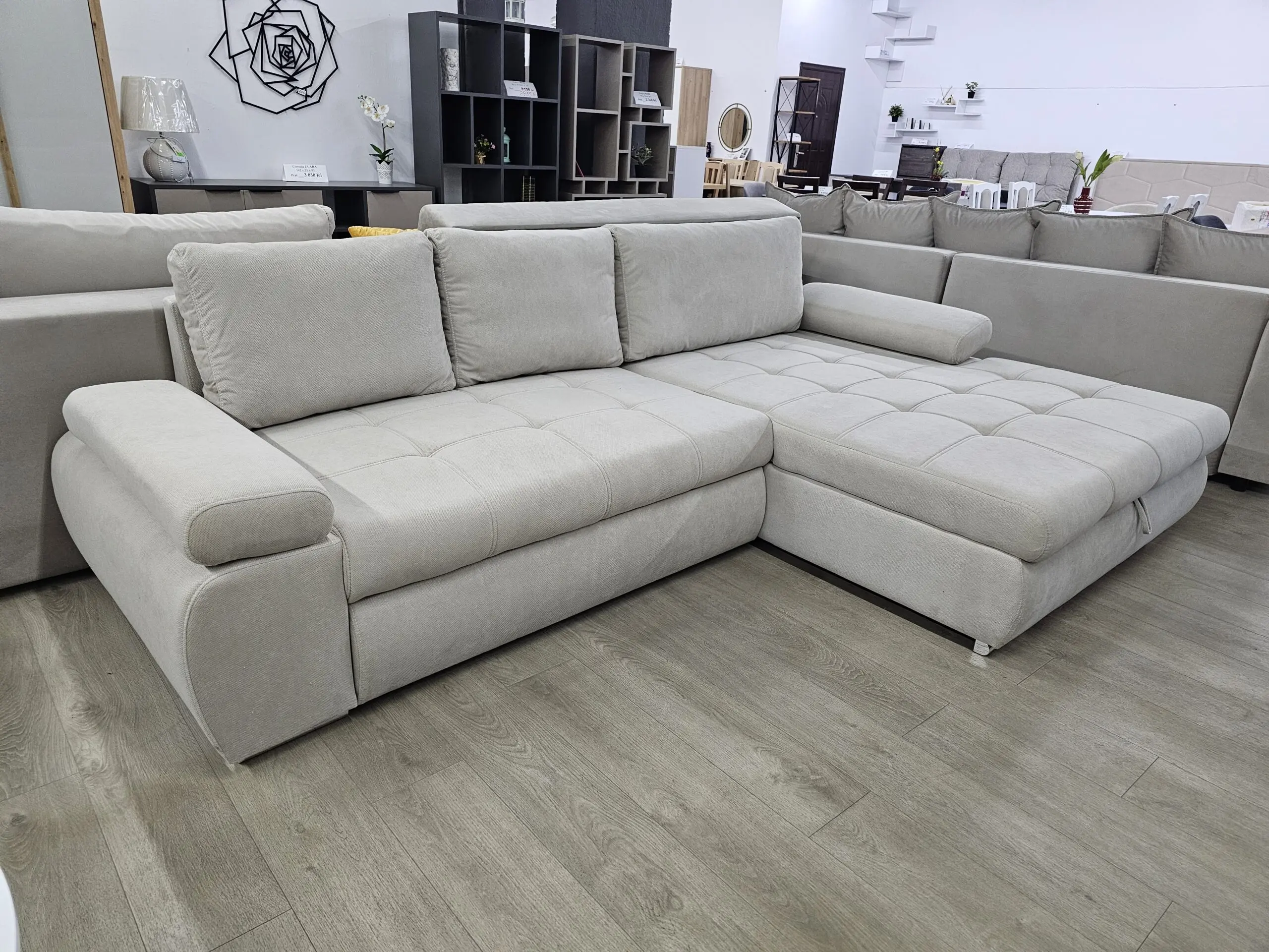 Диван угловой Mobiland Inferno Pretty 03 (Light Beige) - 2
