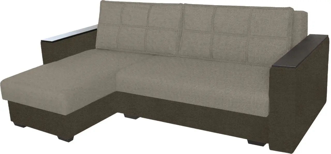 Canapea de colt Modern Arthur Alaska 23/Alaska 03 Beige Grey/Dark Brown (colt 7)