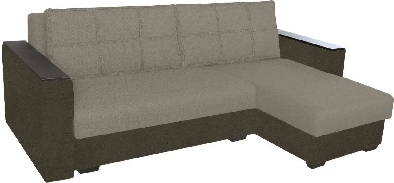 Canapea de colt Modern Arthur Alaska 23/Alaska 03 Beige Grey/Dark Brown (colt Г)