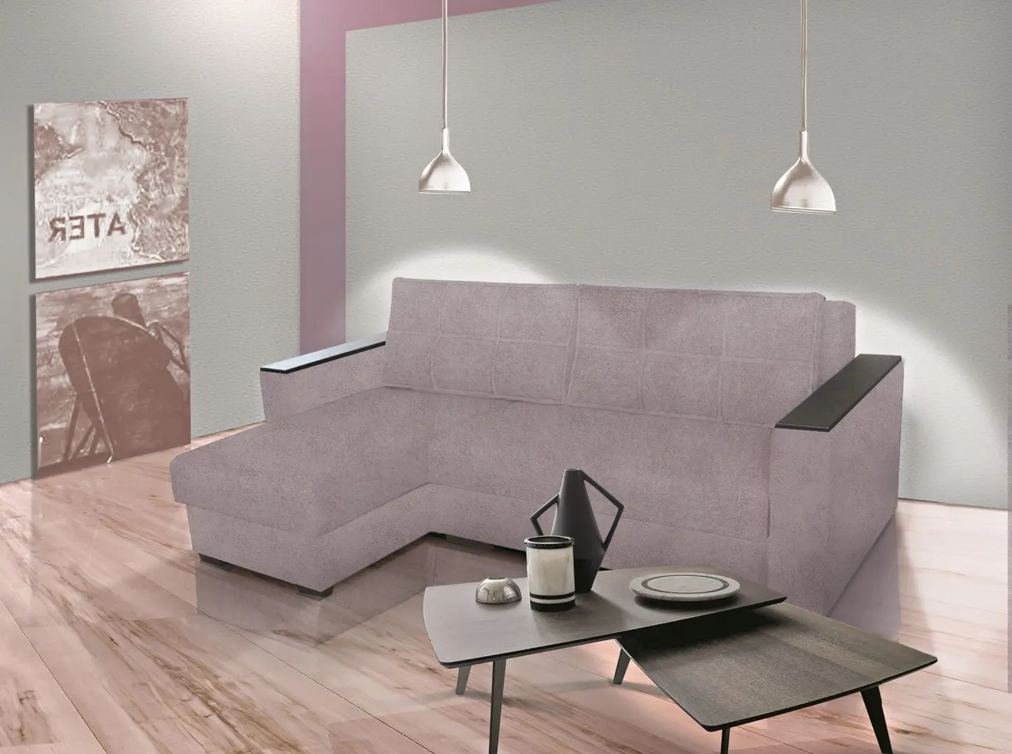 Диван угловой Modern Arthur New Vavilon 65 Grey Brown (угол 7)