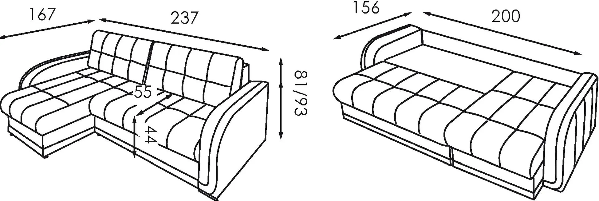 Canapea de colt Modern Barton Alaska 02/Fly Nova 2231 Indian Tan/Chocolate Brown (colt Г)