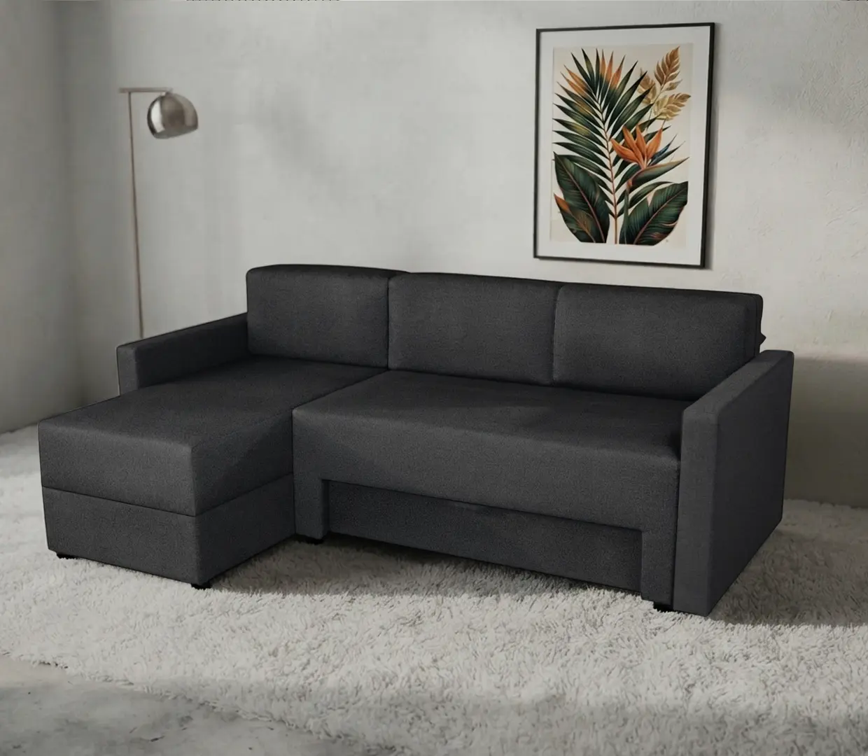 Диван угловой Modern Lira Alaska 10 Total Eclipse (Dark Grey)