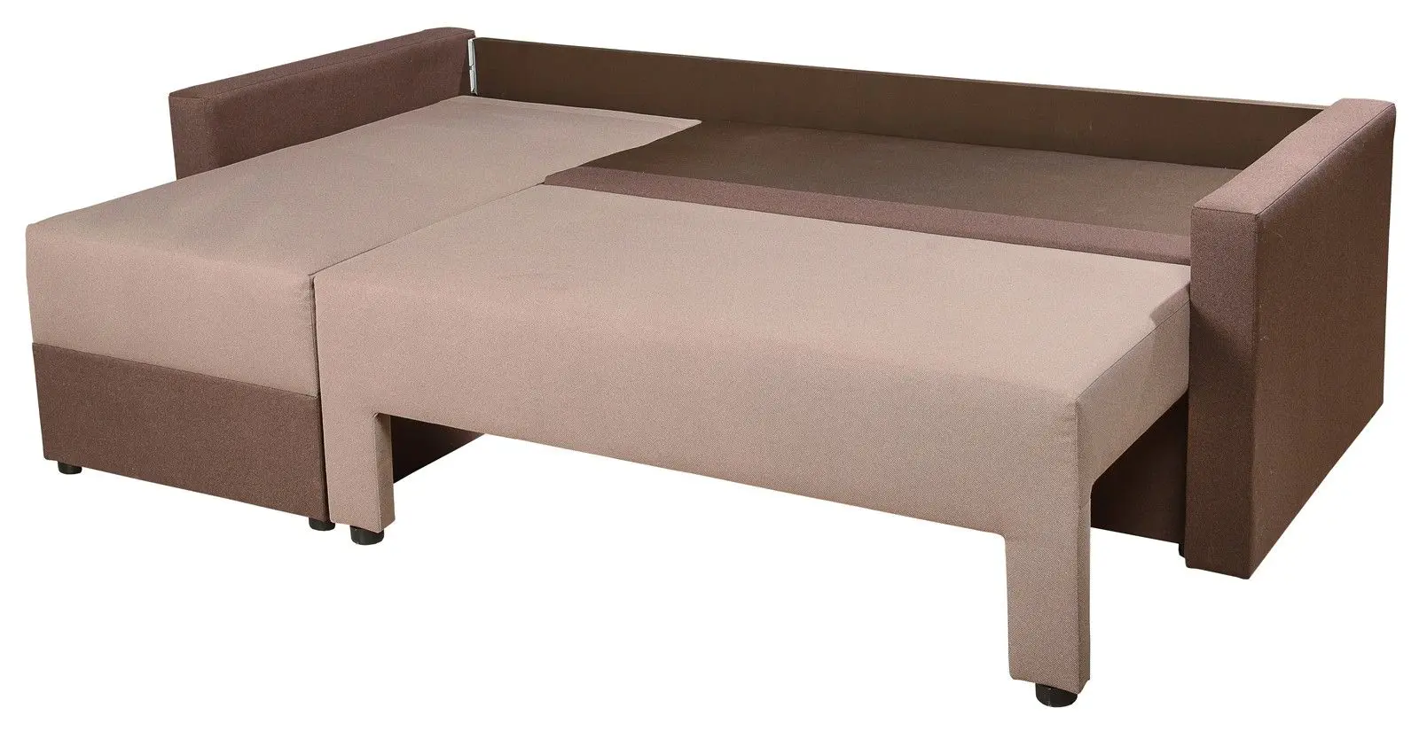 Canapea de colt Modern Lira Kanna 07/18 (Dark Beige/Brown)