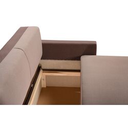 Canapea de colt Modern Lira Kanna 07/18 (Dark Beige/Brown) Thumb