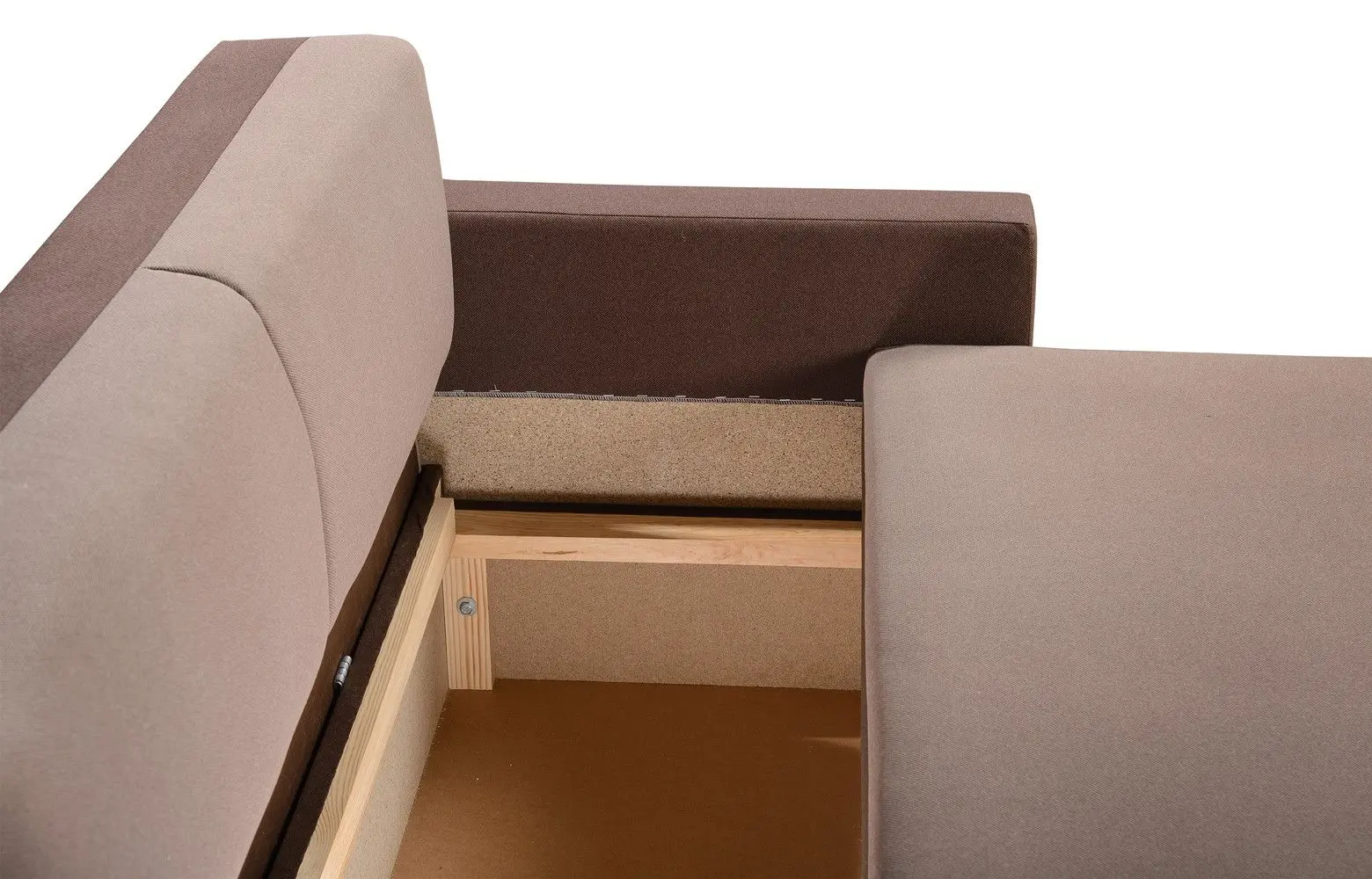 Canapea de colt Modern Lira Kanna 07/18 (Dark Beige/Brown)