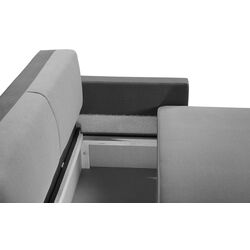 Canapea de colt Modern Lira Malmo 96/90 (Black/Gray-Beige) Thumb