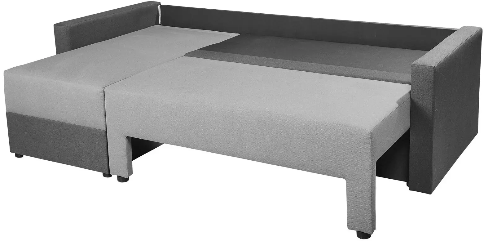 Canapea de colt Modern Lira Malmo 96/90 (Black/Gray-Beige)