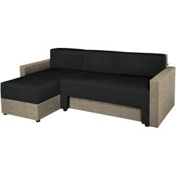 Canapea de colt Modern Lira Malmo 96/90 (Black/Gray-Beige)