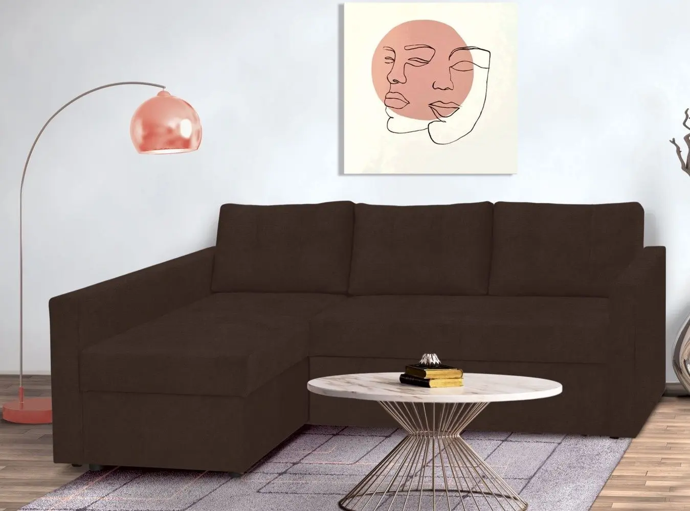 Canapea de colt Modern Lord Alaska 28 Brown (colt 7)