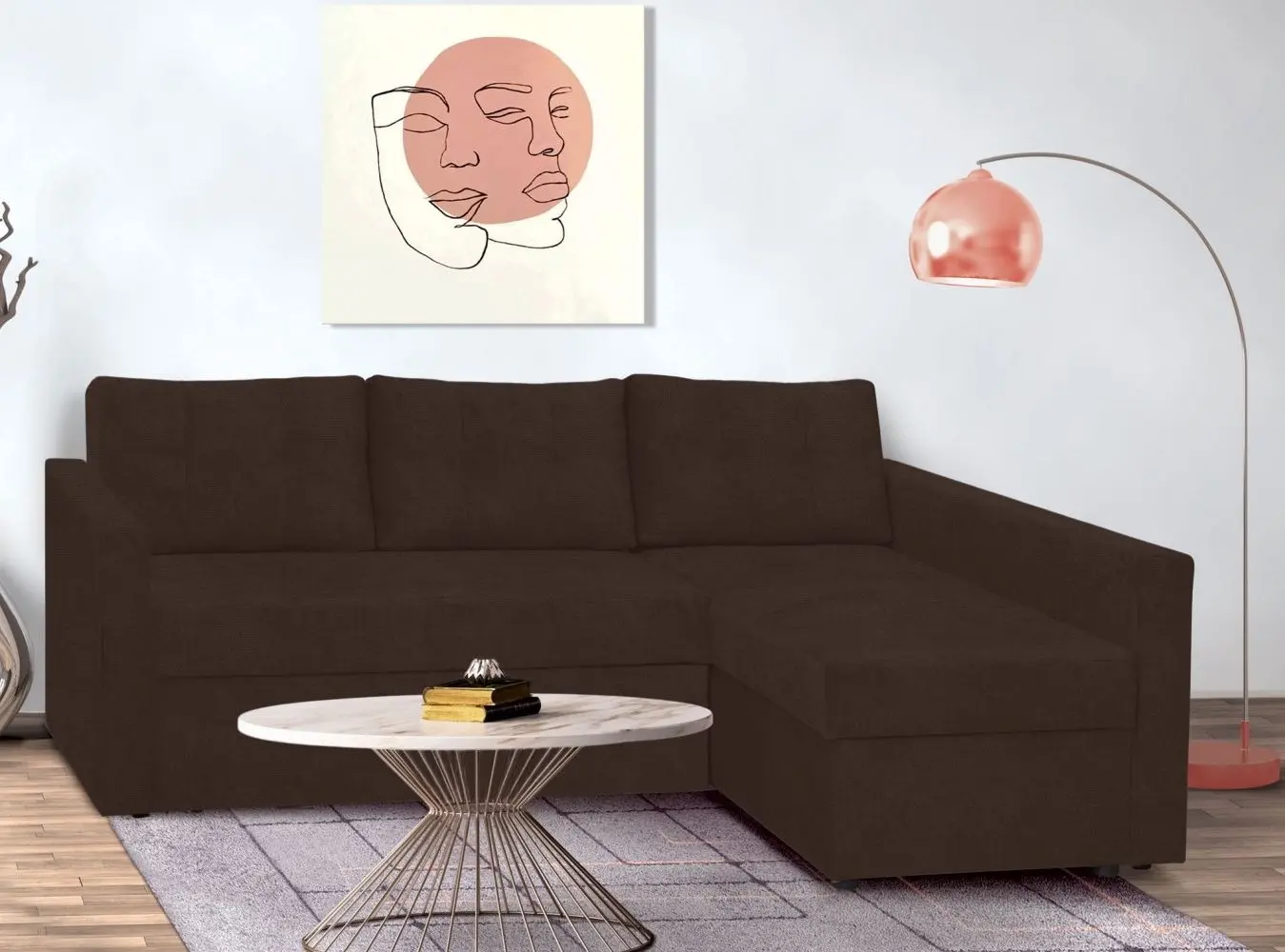 Canapea de colt Modern Lord Alaska 28 Brown (colt Г)