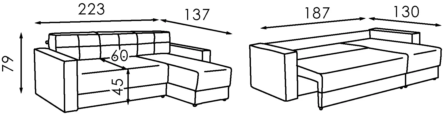 Диван угловой Modern Lotos Alaska 08 (Gray)