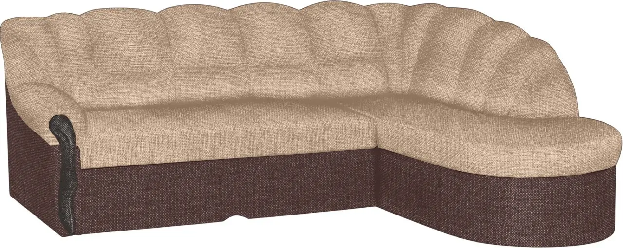 Canapea de colt Modern Mustang Bahama 03/Bahama 08 Caramel/Chocolate (colt Г)