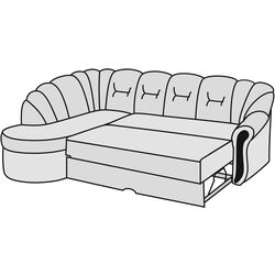 Canapea de colt Modern Mustang Bahama 35 Castor Grey (colt 7) Thumb