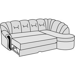 Canapea de colt Modern Mustang Bahama 35 Castor Grey (colt Г) Thumb