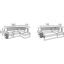 Диван угловой Modern Oskar Fly Nova 2200 White/Wenge (угол Г) Thumb