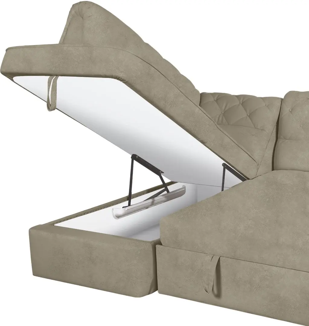 Canapea de colt Modern Oskar New Vavilon 62 Dark Beige/Wenge (colt 7)