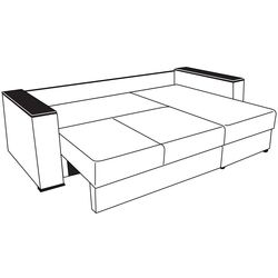 Canapea de colt Modern Soft  Alaska 10 Dark Gray (colt Г) Thumb