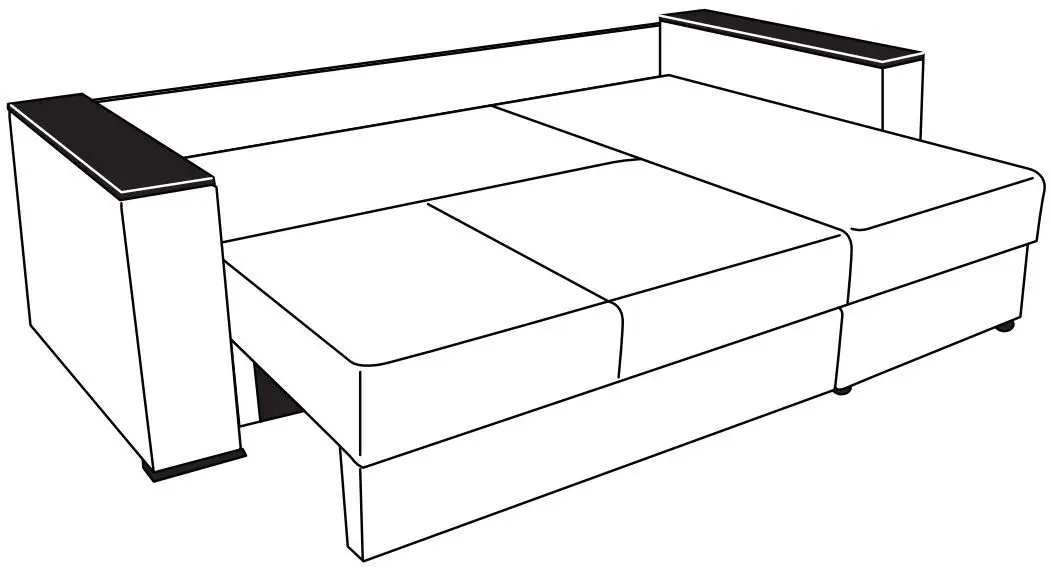 Canapea de colt Modern Soft  Alaska 10 Dark Gray (colt Г)