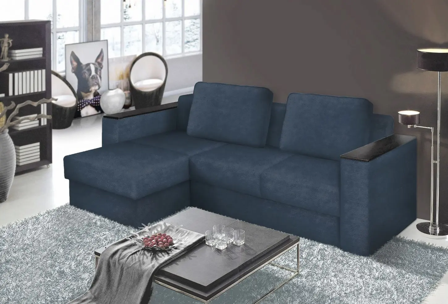 Canapea de colt Modern Soft Alaska 11 Blue (colt 7)