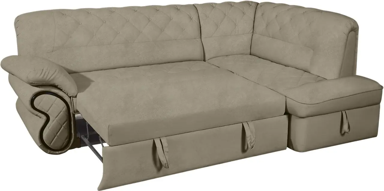 Canapea de colt Modern Oskar New Vavilon 62 Dark Beige/Wenge (colt Г)